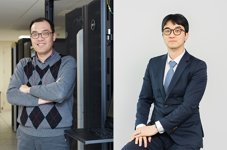왼쪽부터 한림대학교 스마트헬스케어융합전공 손대순 교수, 제이앤피메디 글로벌리서치센터 이재현 부사장